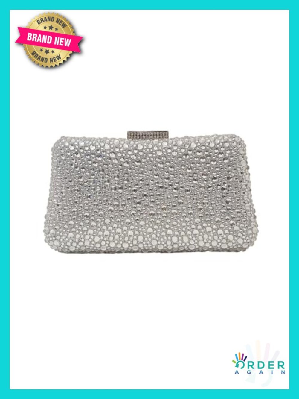 Rhinestone Evening Clutch Handbag Sparkly Crystal Purses Gem Party Bag Wedding